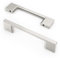 9BUILD 10 Pack 96mm Brushed Satin Nickel Cabinet Pulls Kitchen Cabinet Handles Kitchen Door Handles Drawer Handles Zinc Alloy Kitchen Handles Wardrobe Handles UK0035
