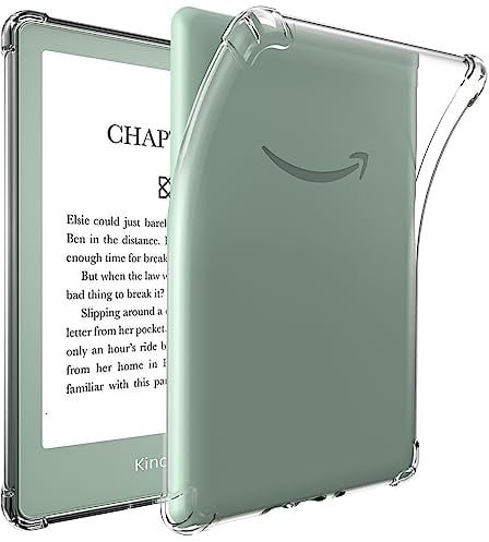 Hülle für 6,8“ Kindle Paperwhite 11. Generation 2021 und Paperwhite Signature Edition Transparente TPU-Rückseite Ultra Slim Leichtes Anti-Rutsch-Cover Hülle Klar
