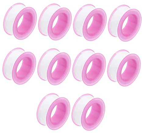 GLEAVI 10rotolo Nastro Di Tenuta Ptfe Rosa Di Nastro Sigillante Per Installazione Di Rubinetti e Valvole e Resistente All Ossidante Metri