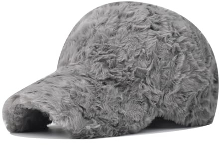 DOwrap Unisex Wintermütze Klassische Baumwolle Baseball Cap Faux Teddy Flauschig Mode Warm Baseball Cap Plüschmütze Herren Baseballkappe