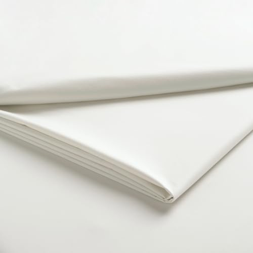 Christy Super King Flat Bed Sheets | 400TC Luxury Bedding | Ivory White | 100% Cotton Sateen | Soft Silky Bed Linen