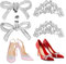 2 Paare Schuhclips Schuhclips Damen Schuhschmuck Fliege Schuh Schmuck Abnehmbar Strassstein Shoe Clips für Hochzeitsschuhe High Heels Lederschuhe Taschen Hochzeit Prom Geburtstag Party Weihnachten