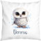 LIEBTASTISCH - Eule Kissen - Personalisiert - Kinderkissen - Dekokissen - Tiere - Junge - Mädchen - Geschenk - 40cm x 40 cm Kissen mit Füllung. (Eule Weiss 1)