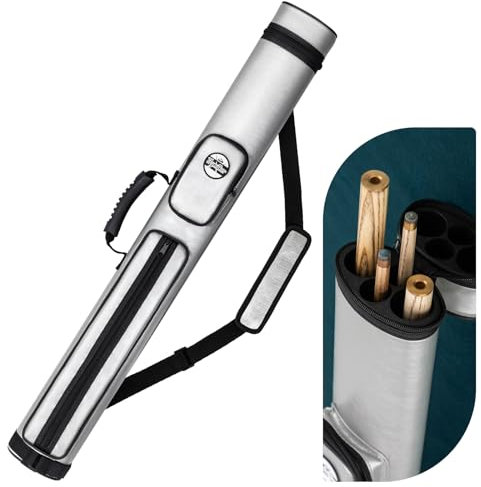 Trymaker Snooker Queue-Koffer, Billardqueuekoffer für 2-teiliges Queue (nicht für 3/4 Queues), aus Kunstleder Snooker-Zubehör