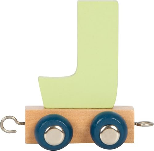 small foot Buchstabenzug Polar J aus Holz, Holzzug individuell kombinierbar, zum Dekorieren und Verschenken, 12580