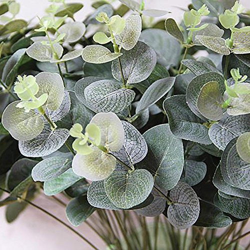 Gefälschte Blätter Hochzeit Künstliche Blätter Simulation Home Decor Party Blatt Eukalyptus Home Decor Dekoration Tumblr Wohnzimmer (Green, One Size)