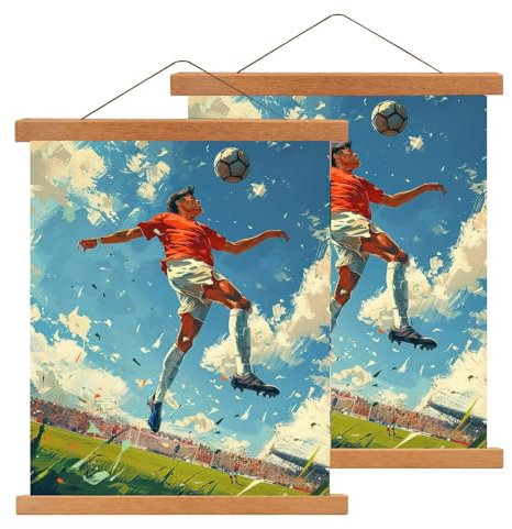 2pcs porte affiche A3, barres d'affiches magnétiques, cadres photo magnétiques 30 x 40 pour affiches – le porte-affiches en bois idéal pour les œuvres d'art et les impressions - 31cm, bois de teck
