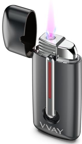 VVAY Sturmfeuerzeug Jetflamme Gas Butan Nachfüllbar, Verkauft ohne Gas