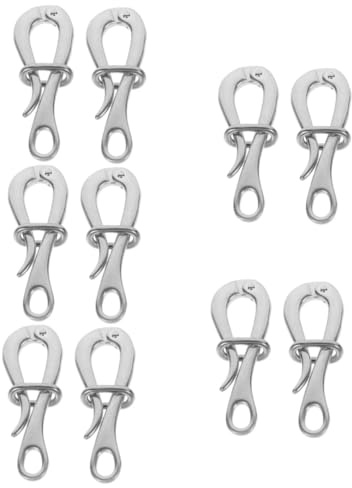 BESPORTBLE 10pcs Heavy Duty Life Rafts Hook Quick Release Stainless Steel Fishing Hook Sturdy Practical for Life Boat Supplies