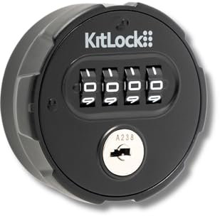 KitLock KL 10 Mechanisches Zahlenschloss mit public Code | für Schränke, Schließfächer & Spinde | Schlüsselloser Zugang | Kompakt & Langlebig