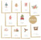 euluoziqing 10 Stück Weihnachtskarten mit Umschlag Set, Weihnachten Grußkarten, Weihnachts Postkarten mit Kraftpapier Umschlägen and Aufkleber (Weihnachtskarten)