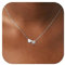RMMD Silberkette Damen - Kette Silber Halskette Damen mit Buchstaben Kette mit Namen Herz Buchstaben Silberkette Schmuck Silber Halskette Geschenke für Frauen Mädchen