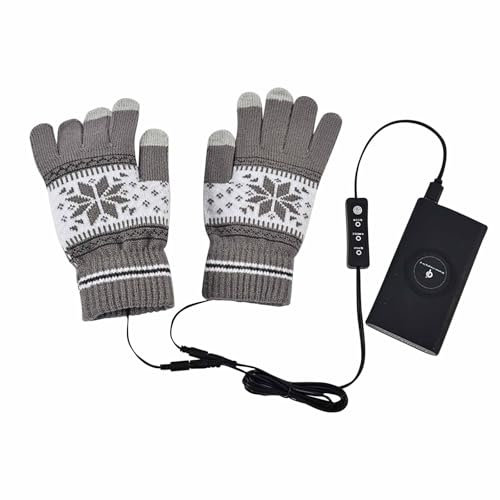 Ybing Elektrisch beheizte Handschuhe für kaltes Wetter, USB-Winter-Handhandschuhwärmer, waschbar, Stricken Handhandschuh Angebote Des Tages Heute Damen