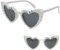 YNR Bride to Be Lunettes de soleil en forme de cœur avec perles Style vintage Pour mariage, enterrement de vie de jeune fille