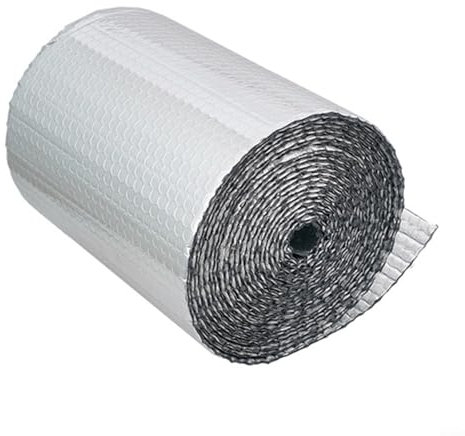 Alanmoship Luftpolsterfolie Isolierung Mehrzweck-Doppel-Aluminiumheizkörper Wärmeloftwand für Wände, Böden und Decken für verschiedene Einstellungen