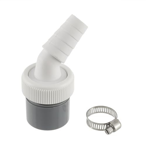 HUAREW Empalme para Tubo Desague Lavadora y Lavavajillas, kit union lavadora secadora con Entrada 18-24 mm y Salida 40 mm, Adaptor para Manguera Desagüe Incluye 1 abrazadera metálica de 20-32 mm