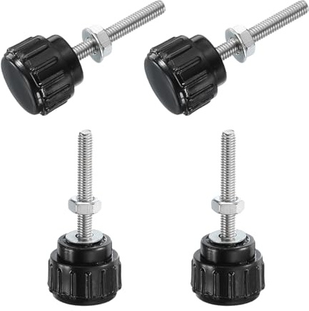 QUARKZMAN 4 Stück Rändelschraube mit Gewinde M3 x 20mm Rundkopfschraube mit Muttern Unterlegscheiben, Flügelschrauben Edelstahl 304 Klemmhebel 14mm Klemmknöpfe für Maschine