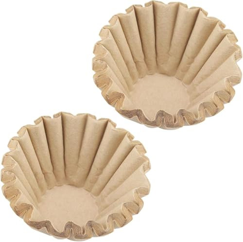 HOTUT Korbfilter Kaffeefilter, 100 Stück Korbfilter Papier Kaffeefilter kompatibel mit Beem, Cuisinart, Phillips, Gastroback usw - Braun