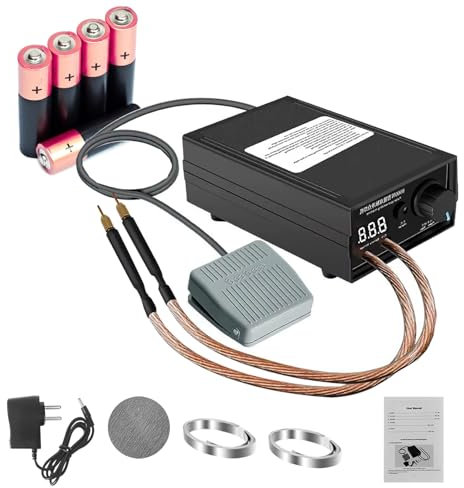 KYZTMHC 8000 W spot welder for batteries, including foot pedal, nickel strip and precision welding pin for 18650 battery packs