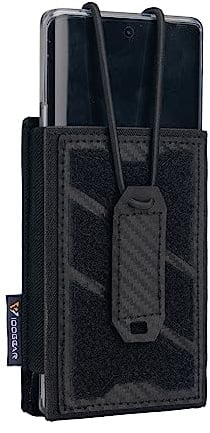 IDOGEAR Pochette Tactique pour téléphone Portable Molle Pochettes pour Magazines EDC Sac Universel pour Smartphone jusqu'à 6,7(Black)