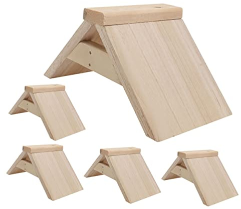 Healifty 5pcs Natural Wood Bird Perch Stand for Pigeons and Parrots Safe Roosting Rack with Comfortable Design Pet Play Stand for Cage Extra Perch Shelf for Bird Coop