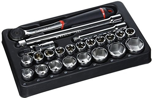 FACOM MOD.S161-36 Jeu de 23 Module douilles 6 Pans, Gris, 1/2