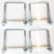4 x square Brackets u bolts for Boat trailer 90 wide x120 high x 10mm thick with Nuts & Plate UB2 UBS-90C