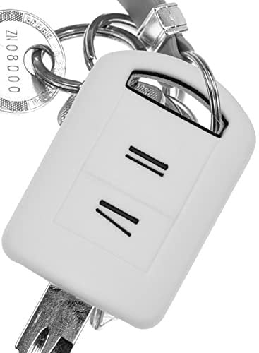 Soft Case Silikon Schutz Hülle Auto Schlüssel Weiß kompatibel mit Opel Combo C Corsa C Meriva A Tigra TwinTop