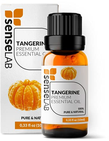 SenseLAB Huile essentielle de Mandarine - Huile de Mandarine naturelle 100% pure de qualité thérapeutique pour diffuseur d'aromathérapie et humidificateur - Soin de la peau et concentration (10 ml)