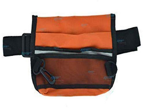 YNR Animal de Compagnie Friandise Pochette Chat Chien Entraînement Snack Sac Rangement Support Distributeur Casse-Croûte Jouets Boules Ceinture Réglable - Orange