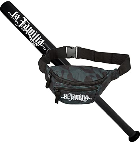 Spass kostet Sportset Baseballschläger mit Tasche für Baseball La Familia FCK Logo Weiß Aluminium 26 Zoll