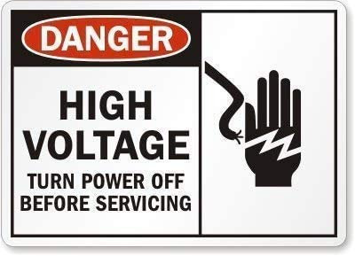 None Branded Danger: High Voltage Turn Power Off Blechschild Metall Poster Vintage Kunst Schild Schilder Hof Garten Tür Cafe Pub Toilette