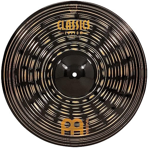 Meinl Cymbals Classics Custom Dark Plato Crash Medium de 18 pulgadas (45,72cm) Platillos de Batería - Bronce B12, Acabado Oscuro (CC18HDAC)