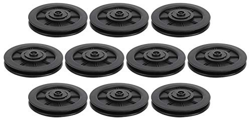 Bnineteenteam Fitness Kabelmaschine Riemenscheibe, 10 Stück/Satz 100 mm Nylon Seilrolle Universallager Umlenkrolle Riemenscheibe für Gym Fitnessgeräte Kabelmaschine