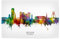 artboxONE Poster 75x50 cm Städte Bochum Germany Skyline txt hochwertiger Design Kunstdruck - Bild Bochum bunt City