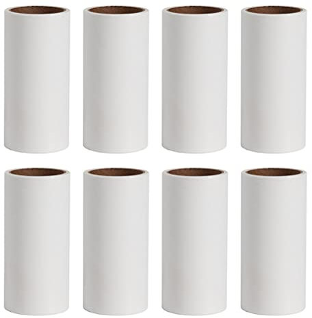minkissy 8pcs Lint Roller Paper for Clothes and Pet Hair Removal Sticky for Cleaning Furniture Carpets and Car Seats Lightweight and Portable Dust Remover