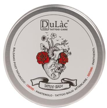 Dulàc - Beruhigender Tattoo Butter reich an Panthenol (5%), Shea Butter und Calendula - Tattoo Creme spendet Feuchtigkeit, beruhigt und repariert die Haut mit natürlichen Wirkstoffen