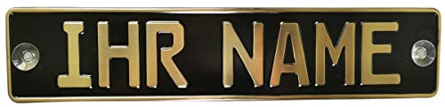 Melsaro Namenschild LKW Fahrer Autofahrer Goldfarbig Truck PKW Auto Name Funschild Autoschild Traktor Schild Truck Trucker Schild