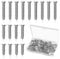 AIEX 120pcs #8 Vis Blanche Tete Plate, Acier inoxydable 304 Vis à Bois à Tête Plate Blanche Vis Bois Inox Vis Autotaraudeuses à Tête Plate pour Remplacement de Vis de Plaques Murales (3 Tailles)