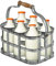Trendi® Milk Bottle Holder Galvanized 4 Milk Bottles Doorstep Crate Carrier Traditional 7.75 (L) x 7.75 (W) x 6.25 (H) (6 Bottle Holder)