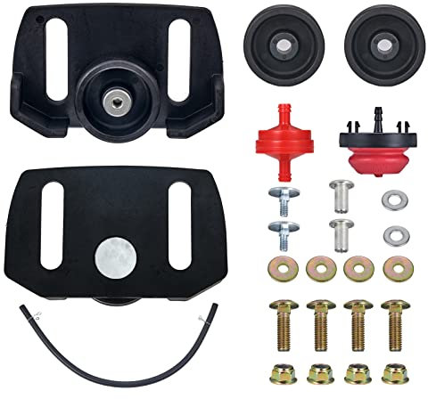 Mikatesi Universal Schneefräse Rollschuhe 490-241-0038 passend für die meisten 2- und 3-stufigen Schneewerfer mit Kunststoffrädern Montagezubehör Grundierbirne Kraftstofffilter-Set