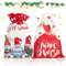 Weihnachtssäcke Kordelzug Tüten für Weihnachtsleckereien, Weihnachtsbeutel Geschenkbeutel Stoff Geschenksack für Weihnachtsfeier Dekoration-2 Stück (30cm x 50cm)