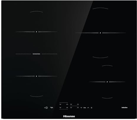 Hisense I6331CB - Placa Inducción, 3 Zonas, 1 Con Foco Gigante 29 cm, Control Táctil, Temporizador, Bloqueo Infantil, Indicador Calor Residual, Calentamiento Rápido Power Boost