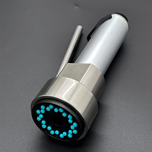 SkyPanda Küchenarmaturen Ersatz Geschirr Duschkopf, G 1/2“ mit Universal Abnehmbares Ersatzteil Düse 2 Mode Waschbecken Dusche (Shower-Tüllen Silber)