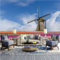 GIVLWF Tapeten Tulpenstrauß Windmühlenlandschaft, Wandbilder Amsterdam, Niederlande - für Zimmer Küchen Wanddekoration 430 x 300 cm