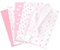Larcenciel Seidenpapier 50 Blatt, Baby-Fußabdrücke Seidenpapier Rosa zum Geschenktüten und Geschenkverpackung, Niedliches Baby-Mädchen-Design Geschenkpapier für Taufen, Geburtstage, Jubiläen, 50x35cm