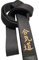 TEKKA BUDO Schwarzer Gürtel Bestickt - Aikido - 280 cm - Schriftzeichen Bestickung Gold - Schwarzgurt Kanji japanisch - Aikidogürtel
