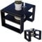 CraftPAK Wohnzimmer Tisch für Couch aus hochwertigem Holzwerkstoff, Stabiler & moderner Couchtisch mit zusätzlicher Ablagefläche, Model Kaja 63, Farbe Schwarz-Schwarz