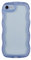 Eiyikof Compatible with iPhone 6S/6 Clear Case,Cute Solid Color Curly Wave Frame Transparent Soft Silicone Anti-Scratch Shockproof Protective Slim Case for Women Girls-Blue