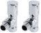 Milano Chrome Angled Radiator Heated Towel Rail Valves